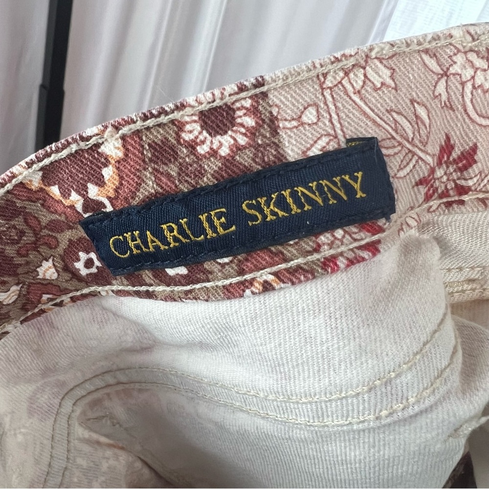 Lucky Brand Charlie Skinny Patchwork Print Jeans, size 6 - Picture 3 of 7